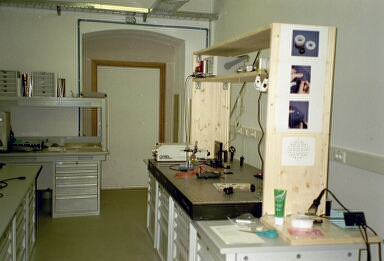 The optical lab being built up